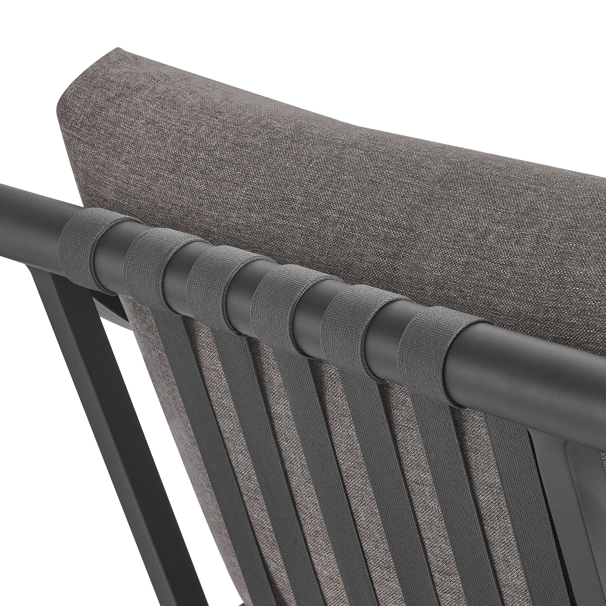Terrace Outdoor Patio Aluminum Accent Armchair - Carbon Graphite