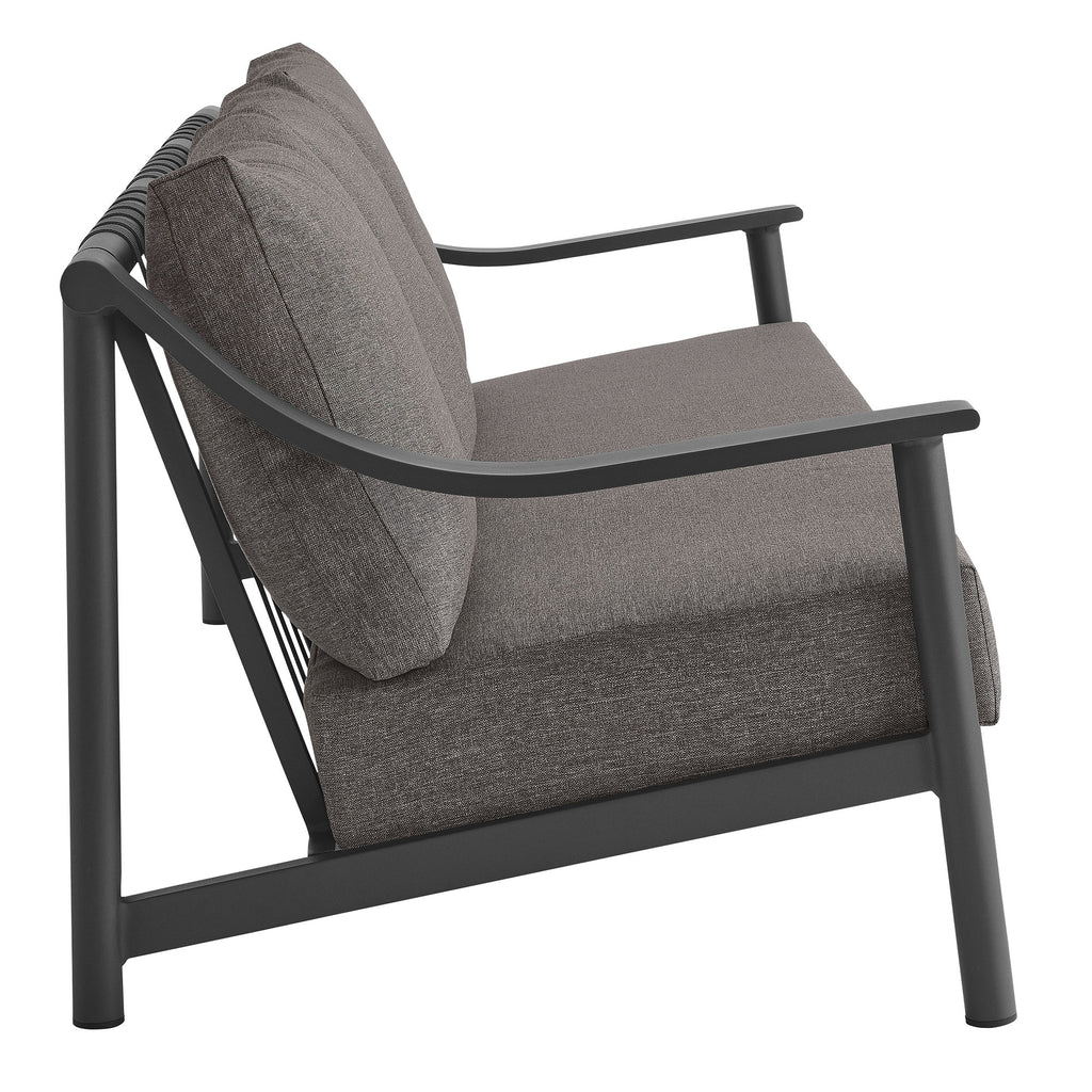 Terrace 4-Piece Outdoor Patio Aluminum Furniture Set - Carbon Graphite