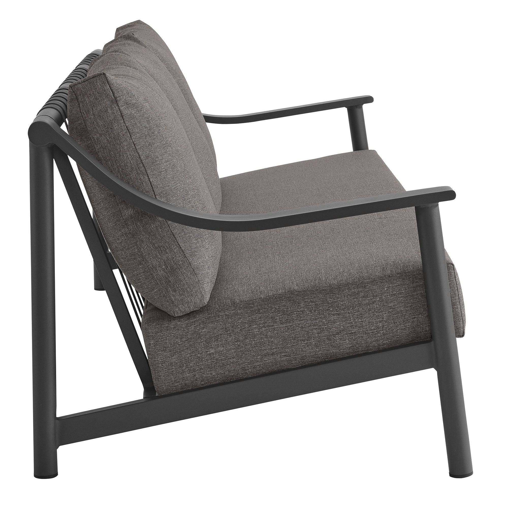 Terrace 4-Piece Outdoor Patio Aluminum Furniture Set - Carbon Graphite