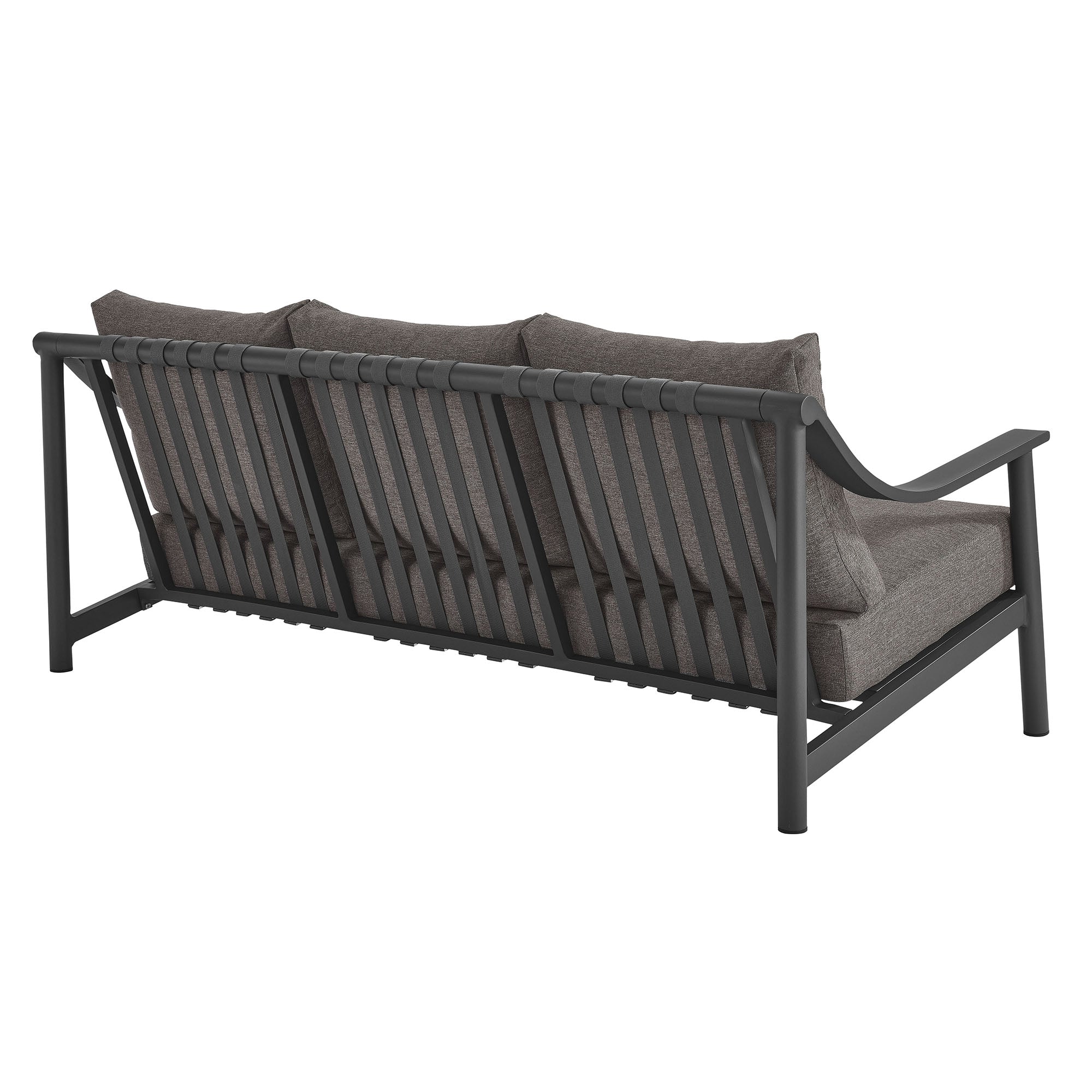 Terrace Outdoor Patio Aluminum Sofa - Carbon Graphite