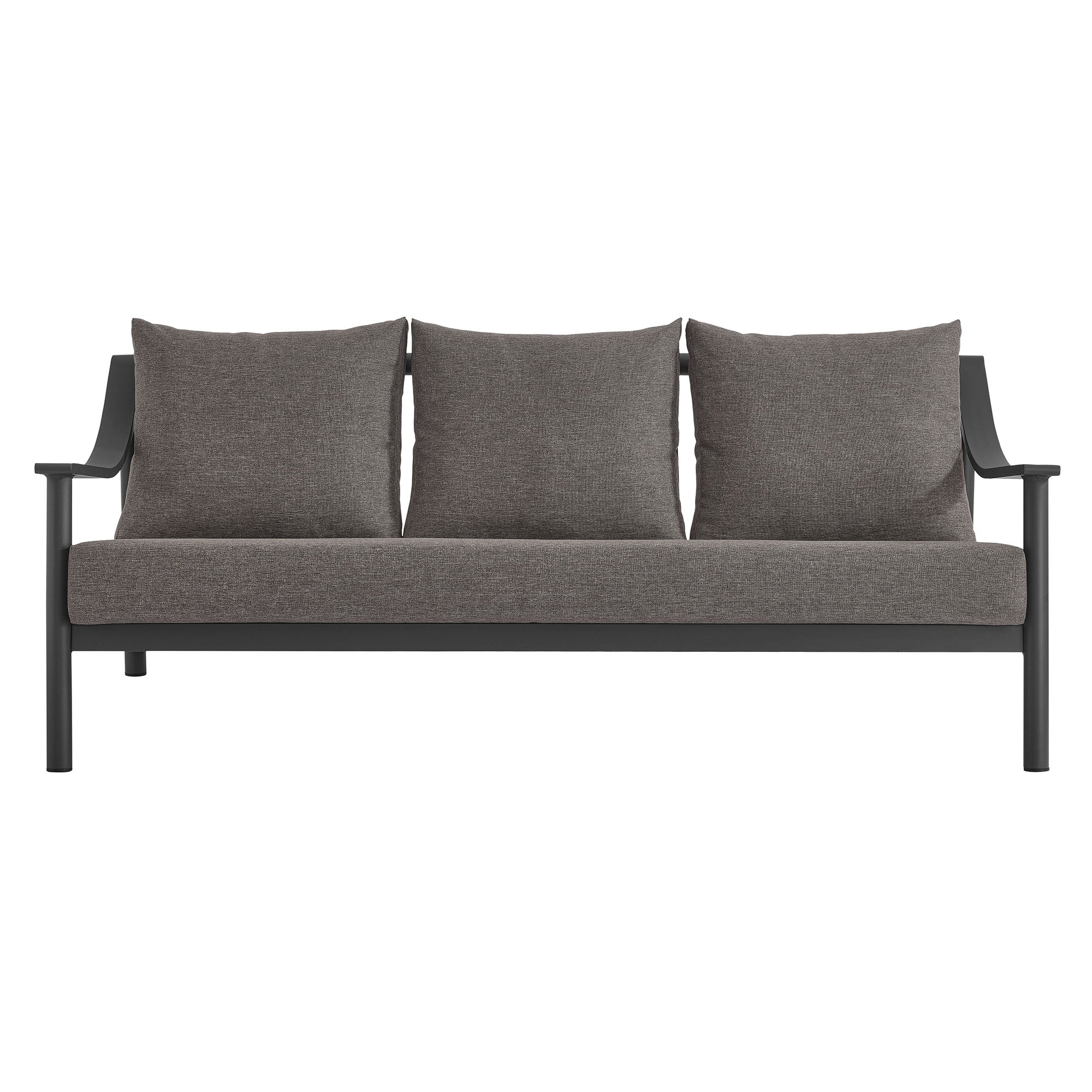 Terrace Outdoor Patio Aluminum Sofa - Carbon Graphite