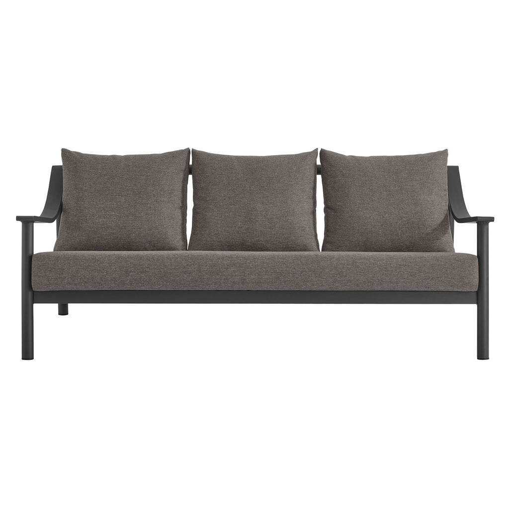 Terrace 4-Piece Outdoor Patio Aluminum Furniture Set - Carbon Graphite