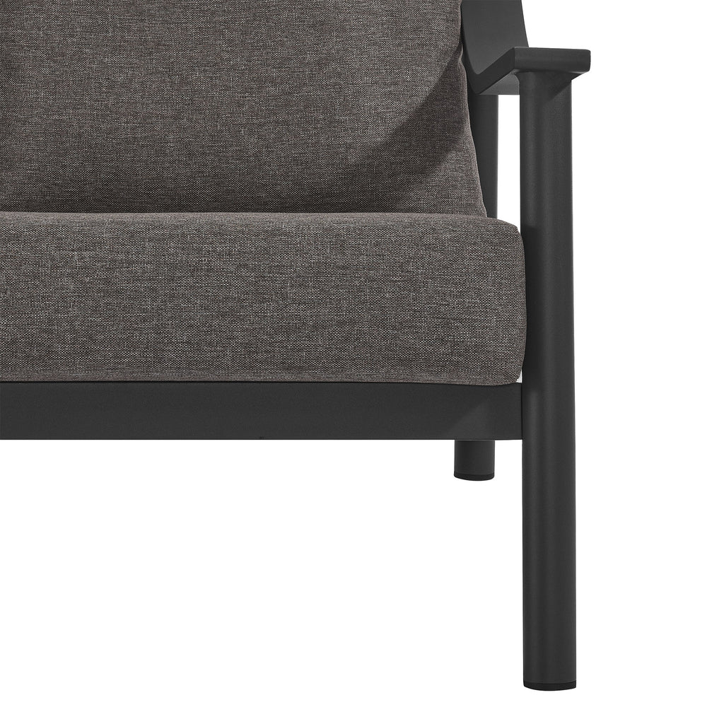 Terrace Outdoor Patio Aluminum Sofa - Carbon Graphite