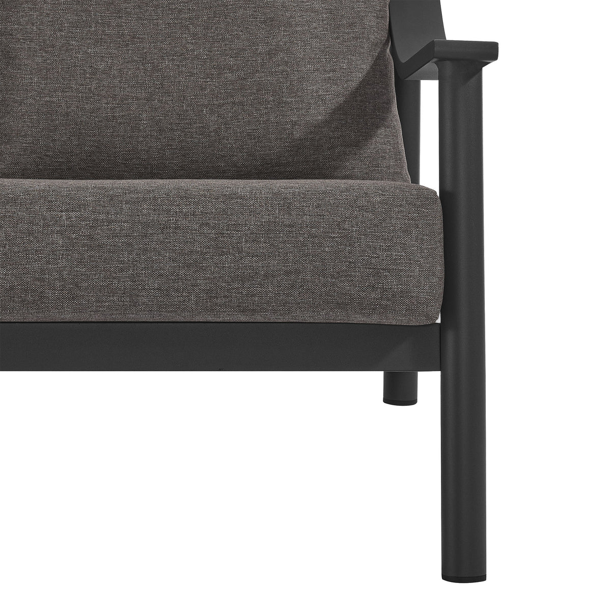 Terrace Outdoor Patio Aluminum Sofa - Carbon Graphite