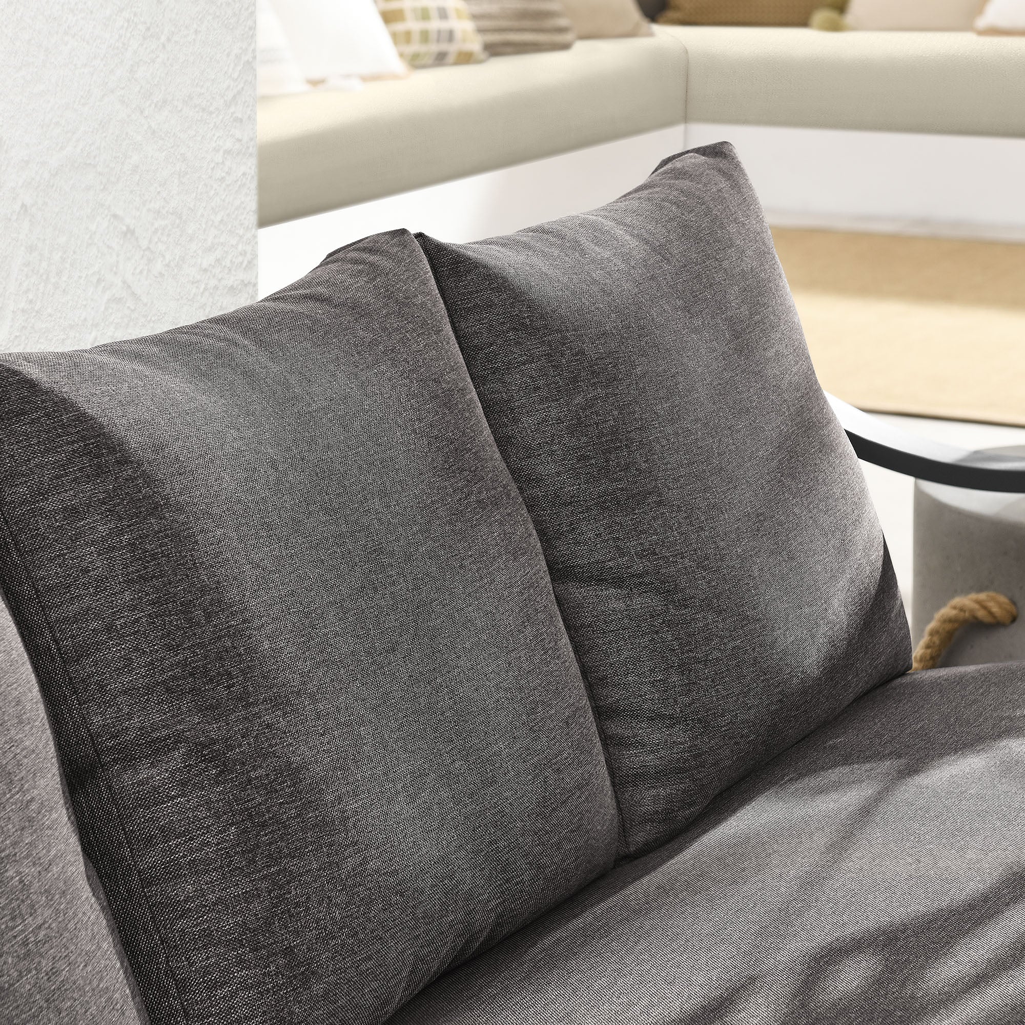 Terrace Outdoor Patio Aluminum Sofa - Carbon Graphite