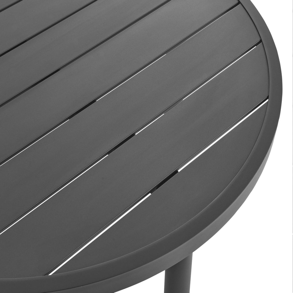 Terrace 35" Outdoor Patio Aluminum Round Coffee Table - Graphite