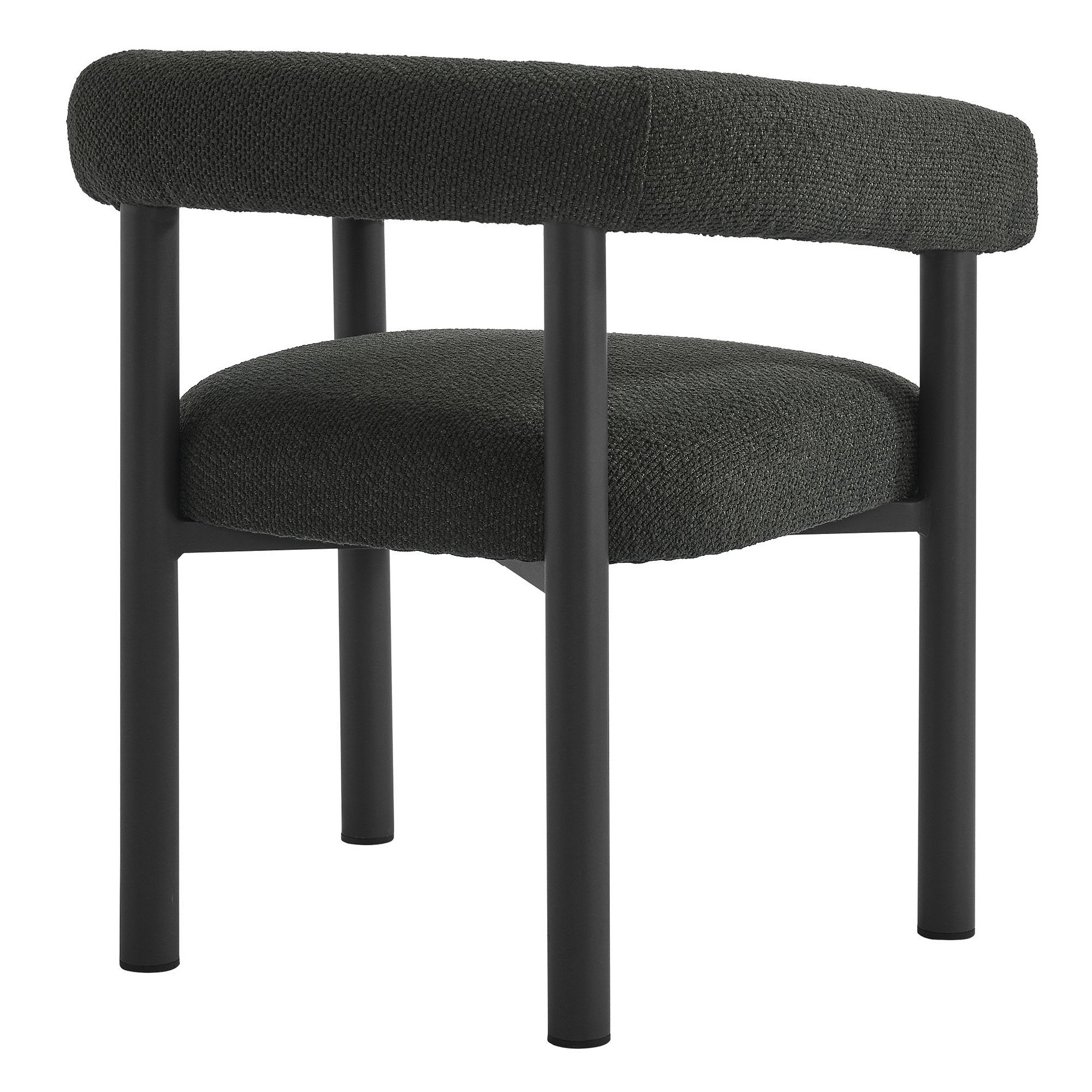 Nautica 5-Piece Round Outdoor Patio Aluminum Dining Table and Chairs Set - Charcoal Graphite
