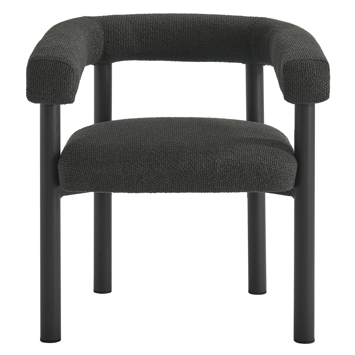 Nautica Outdoor Patio Aluminum Dining Armchairs Set of 2 - Charcoal Graphite
