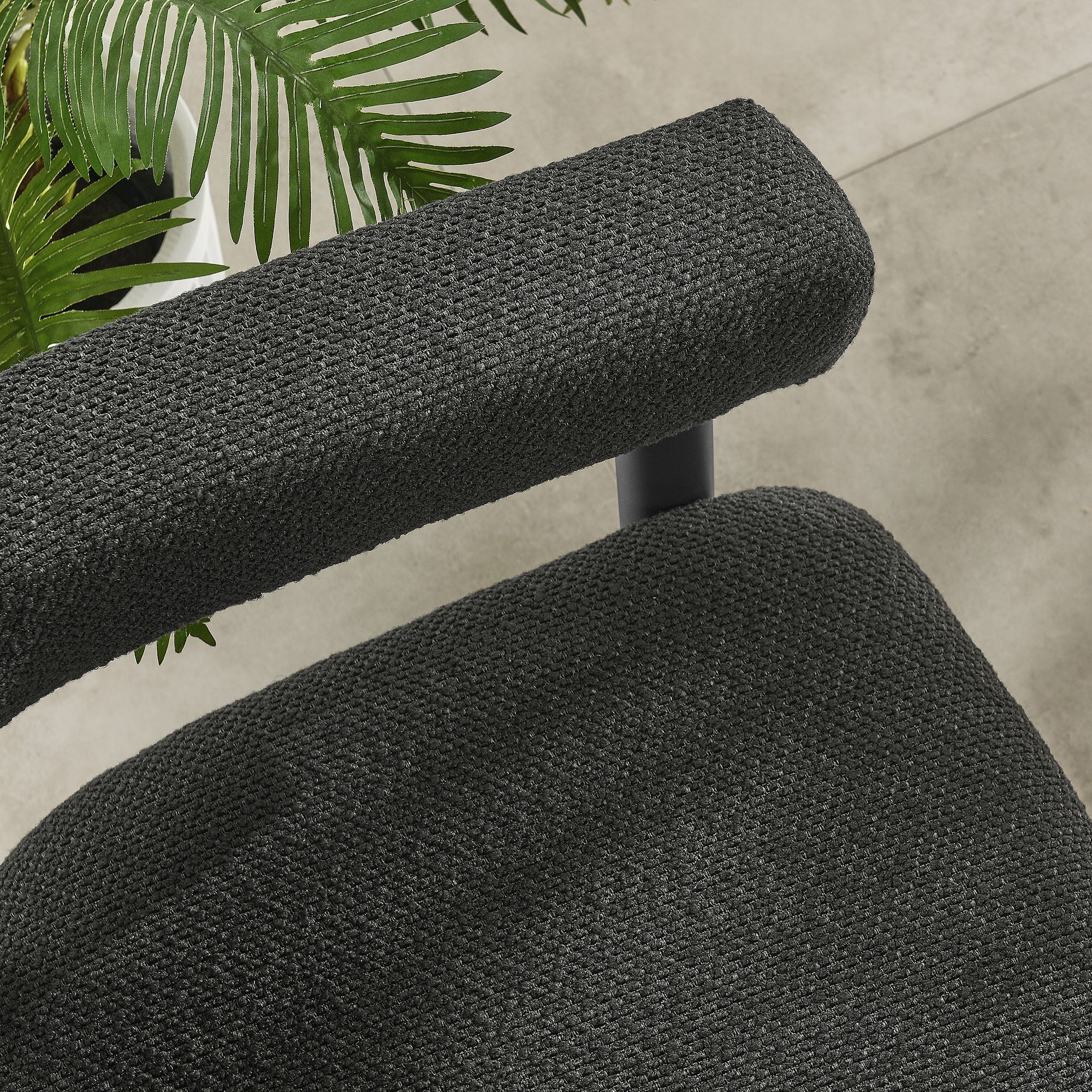 Nautica Outdoor Patio Aluminum Dining Armchairs Set of 2 - Charcoal Graphite