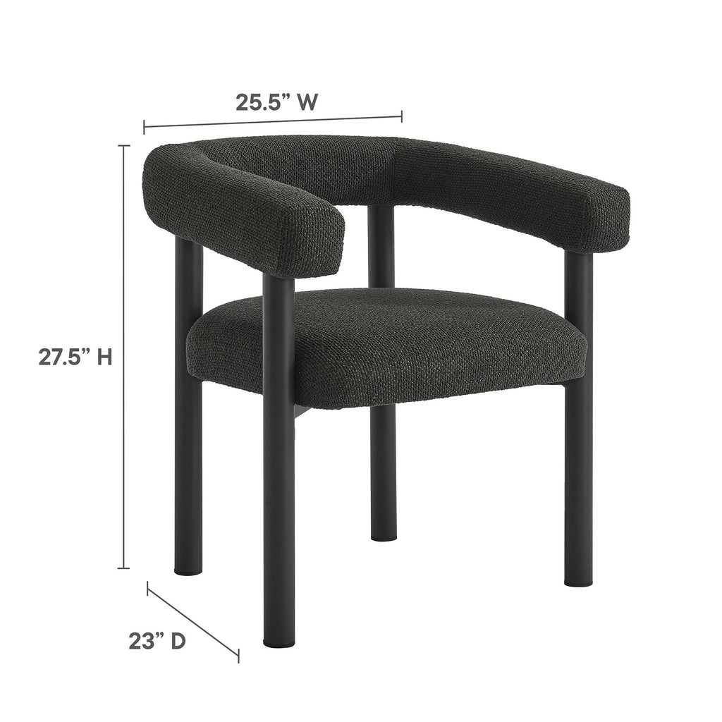 Nautica Outdoor Patio Aluminum Dining Armchairs Set of 2 - Charcoal Graphite