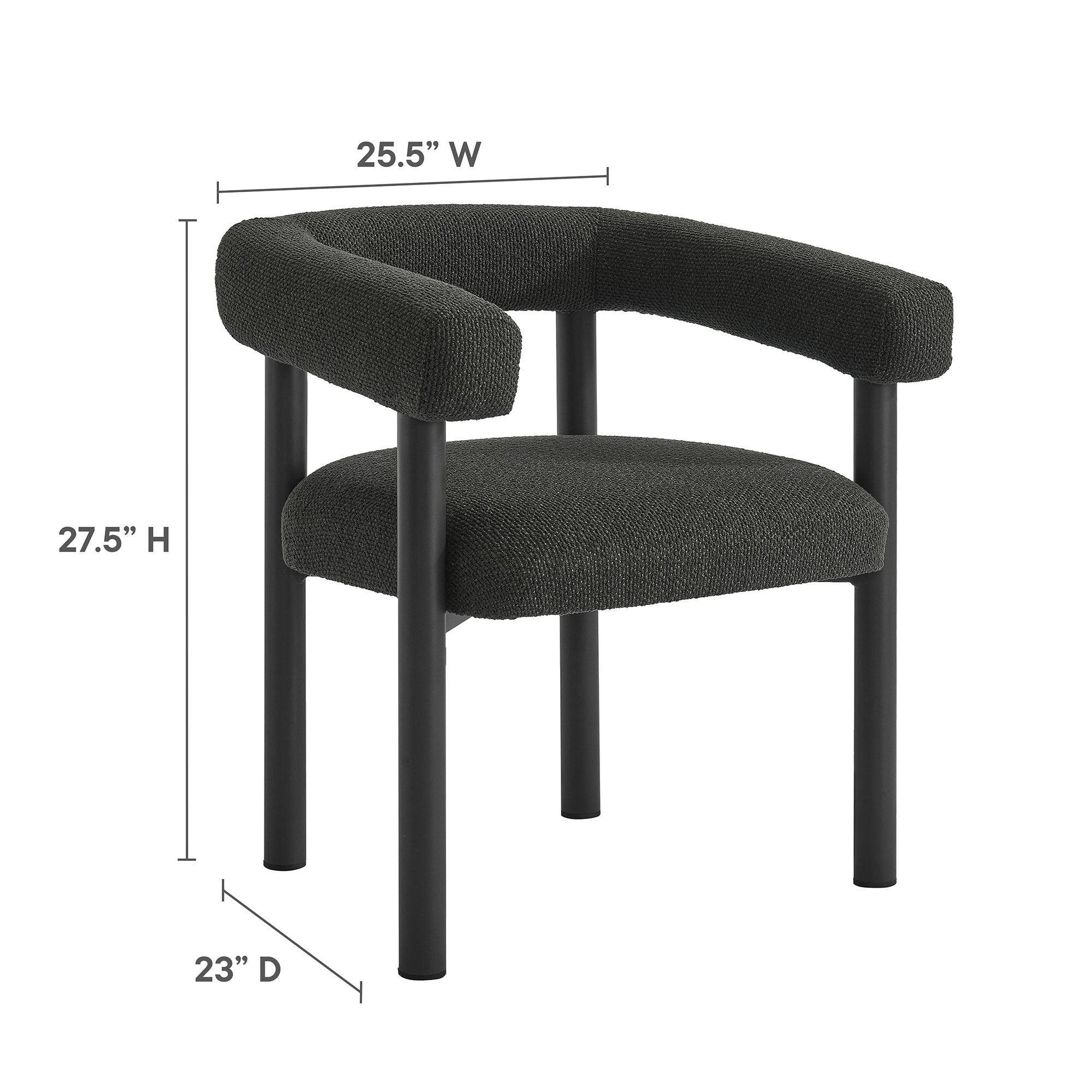 Nautica 5-Piece Round Outdoor Patio Aluminum Dining Table and Chairs Set - Charcoal Graphite