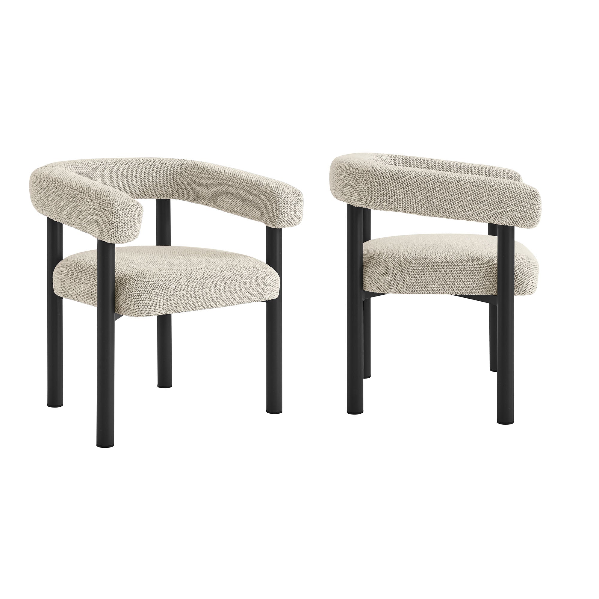 Nautica 5-Piece Round Outdoor Patio Aluminum Dining Table and Chairs Set - Ivory Graphite