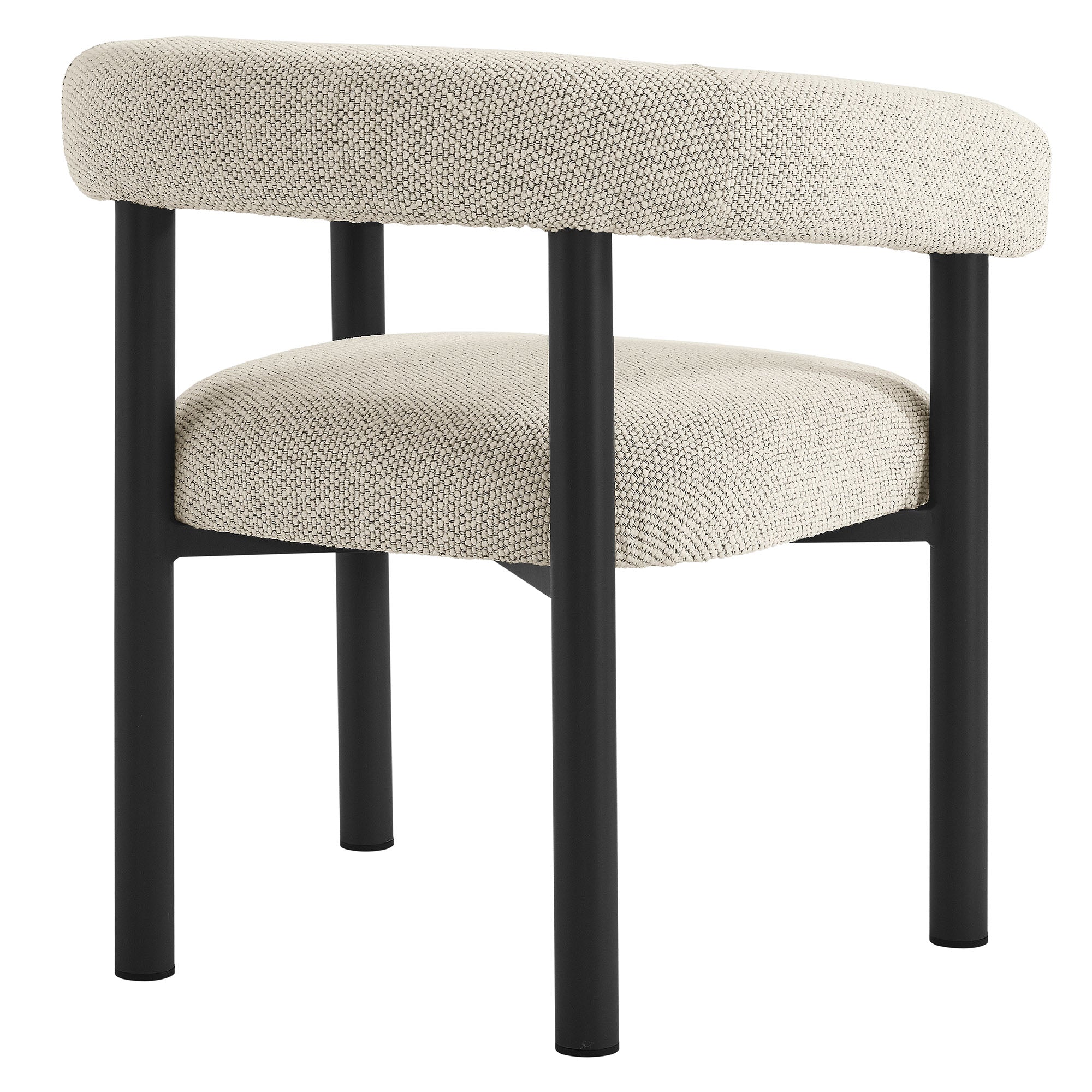 Nautica Outdoor Patio Aluminum Dining Armchairs Set of 2 - Ivory Graphite