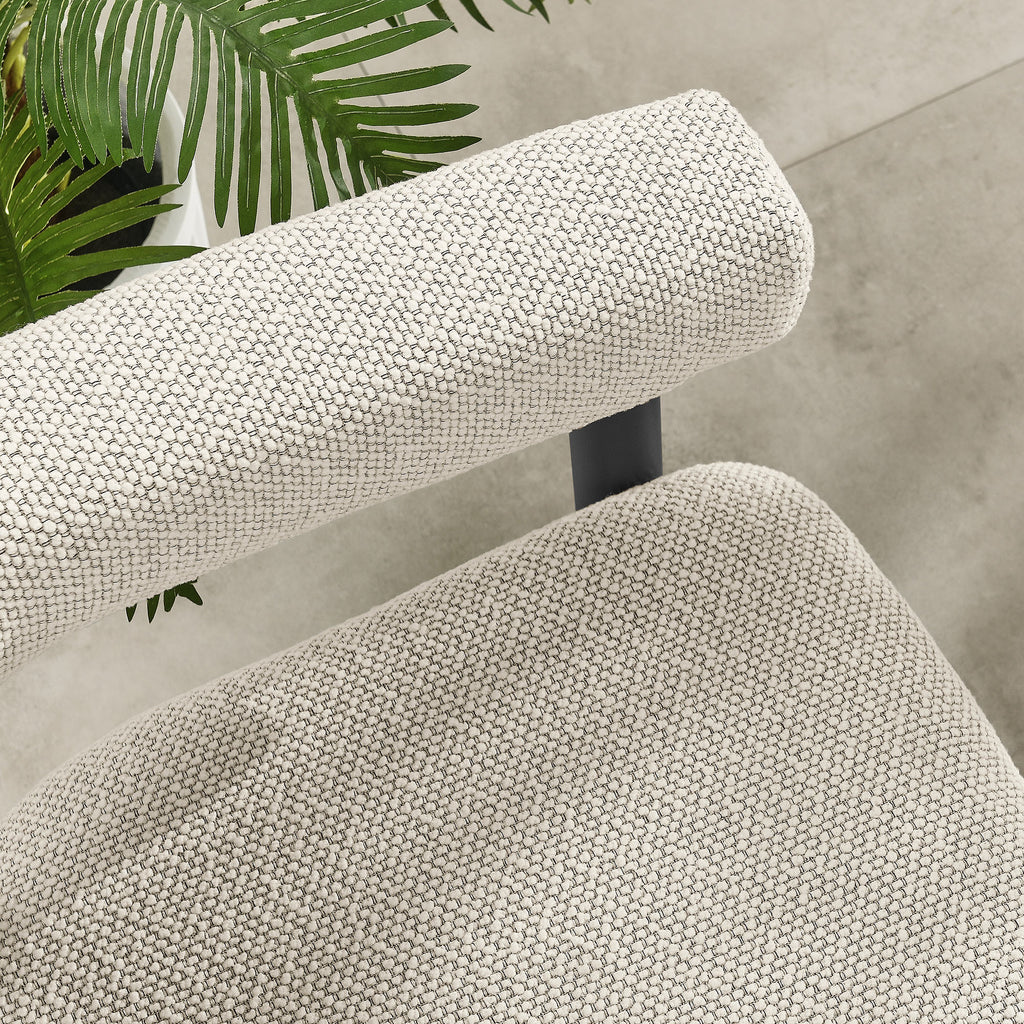 Nautica Outdoor Patio Aluminum Dining Armchairs Set of 2 - Ivory Graphite