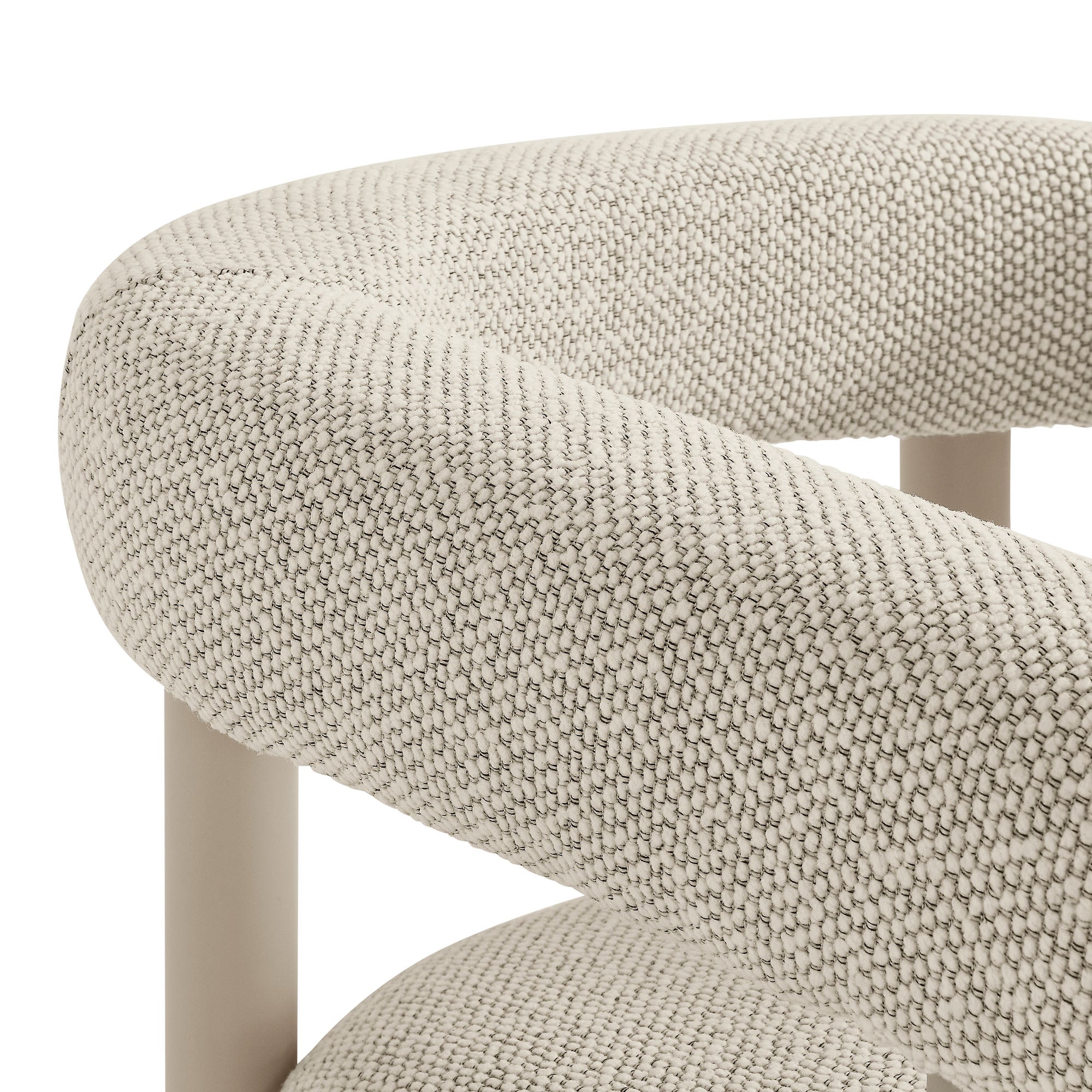 Nautica Outdoor Patio Aluminum Dining Armchairs Set of 2 - Ivory Taupe