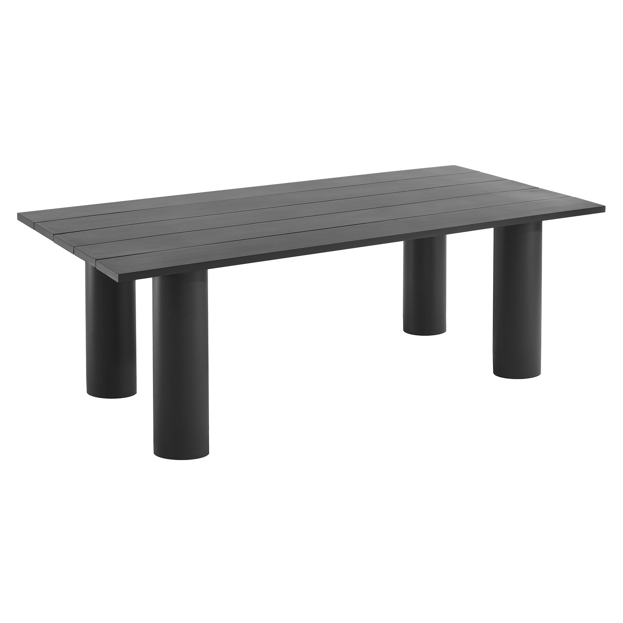 Nautica Outdoor Patio 87" Rectangular Aluminum Dining Table - Graphite