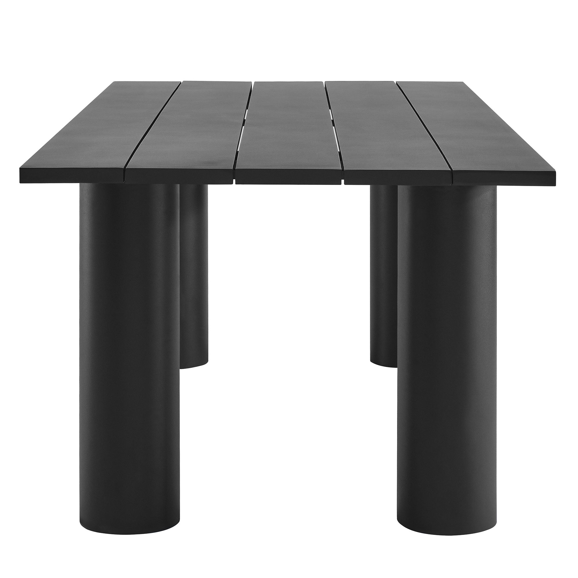 Nautica 7-Piece Rectangular Outdoor Patio Aluminum Dining Table and Chairs Set - Charcoal Graphite