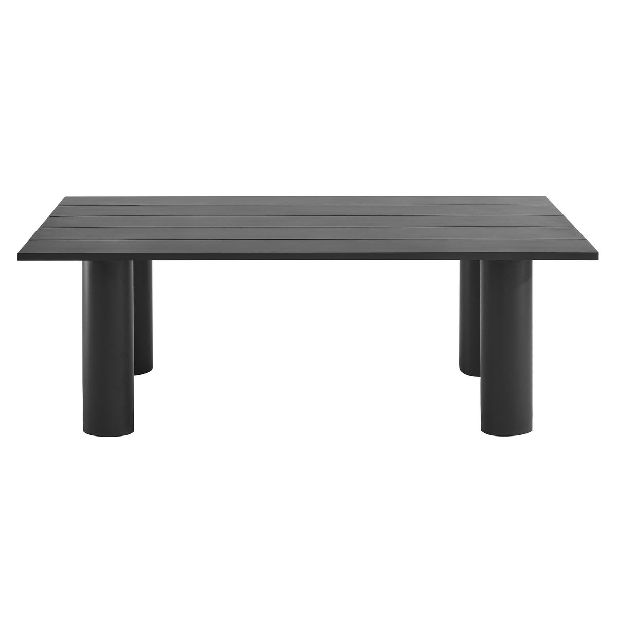 Nautica Outdoor Patio 87" Rectangular Aluminum Dining Table - Graphite