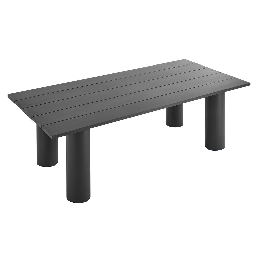 Nautica Outdoor Patio 87" Rectangular Aluminum Dining Table - Graphite