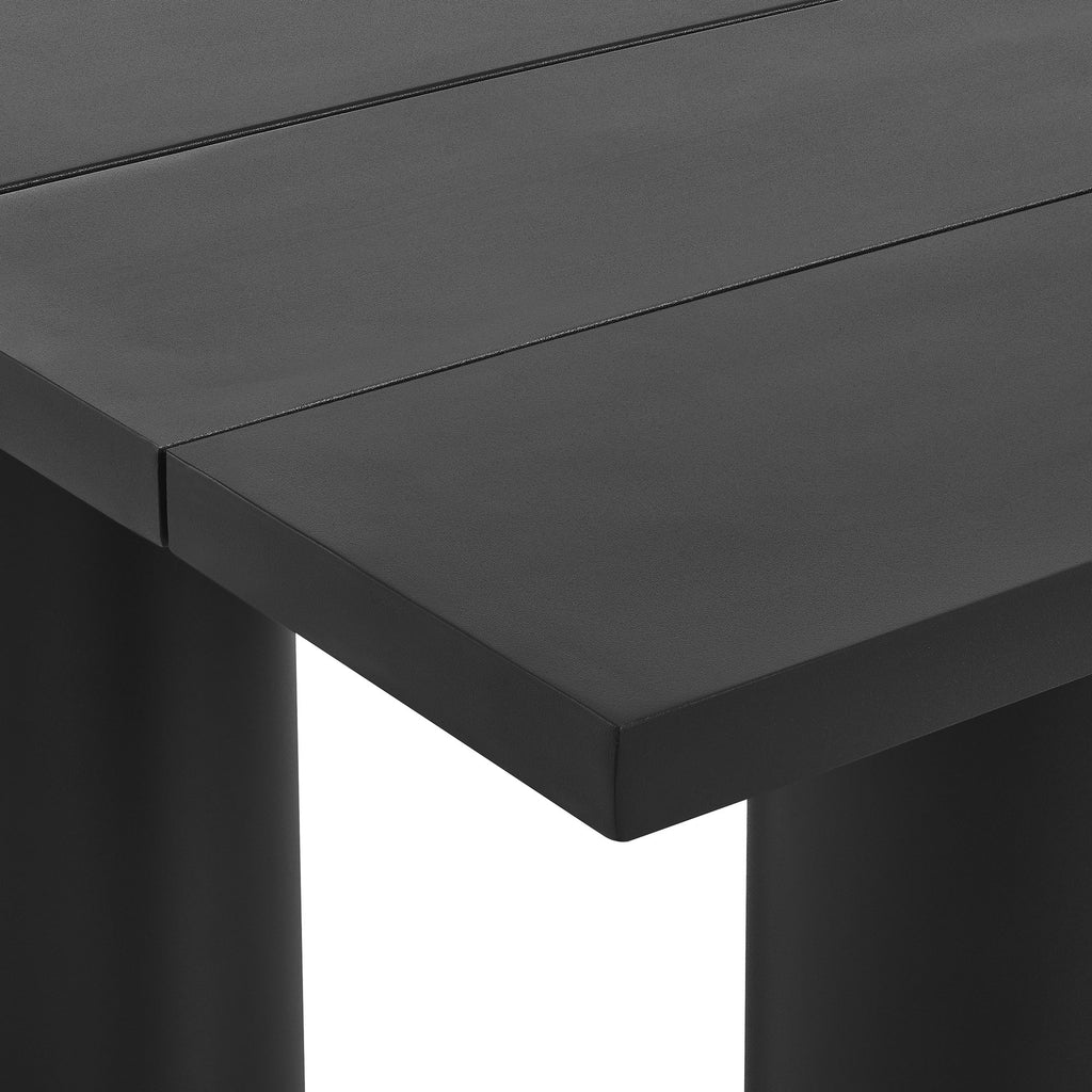 Nautica Outdoor Patio 87" Rectangular Aluminum Dining Table - Graphite
