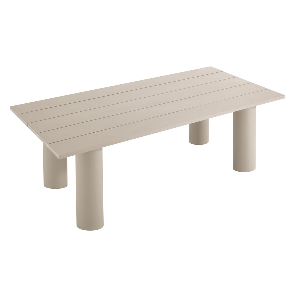 Nautica Outdoor Patio 87" Rectangular Aluminum Dining Table - Taupe