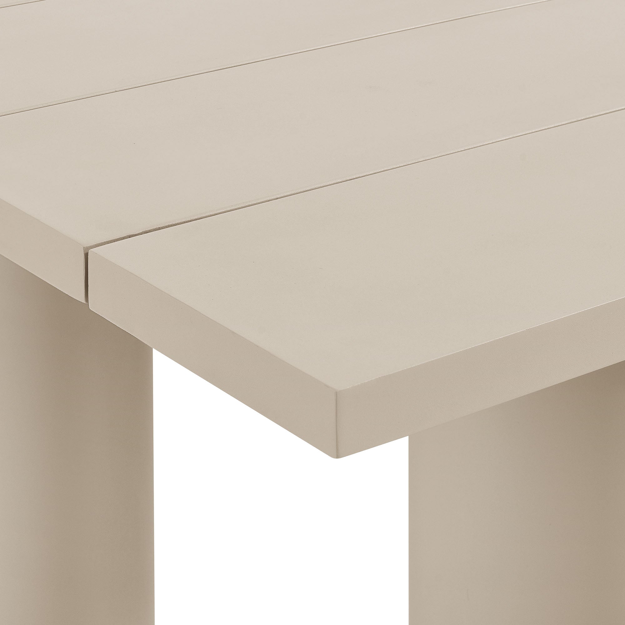 Nautica Outdoor Patio 87" Rectangular Aluminum Dining Table - Taupe