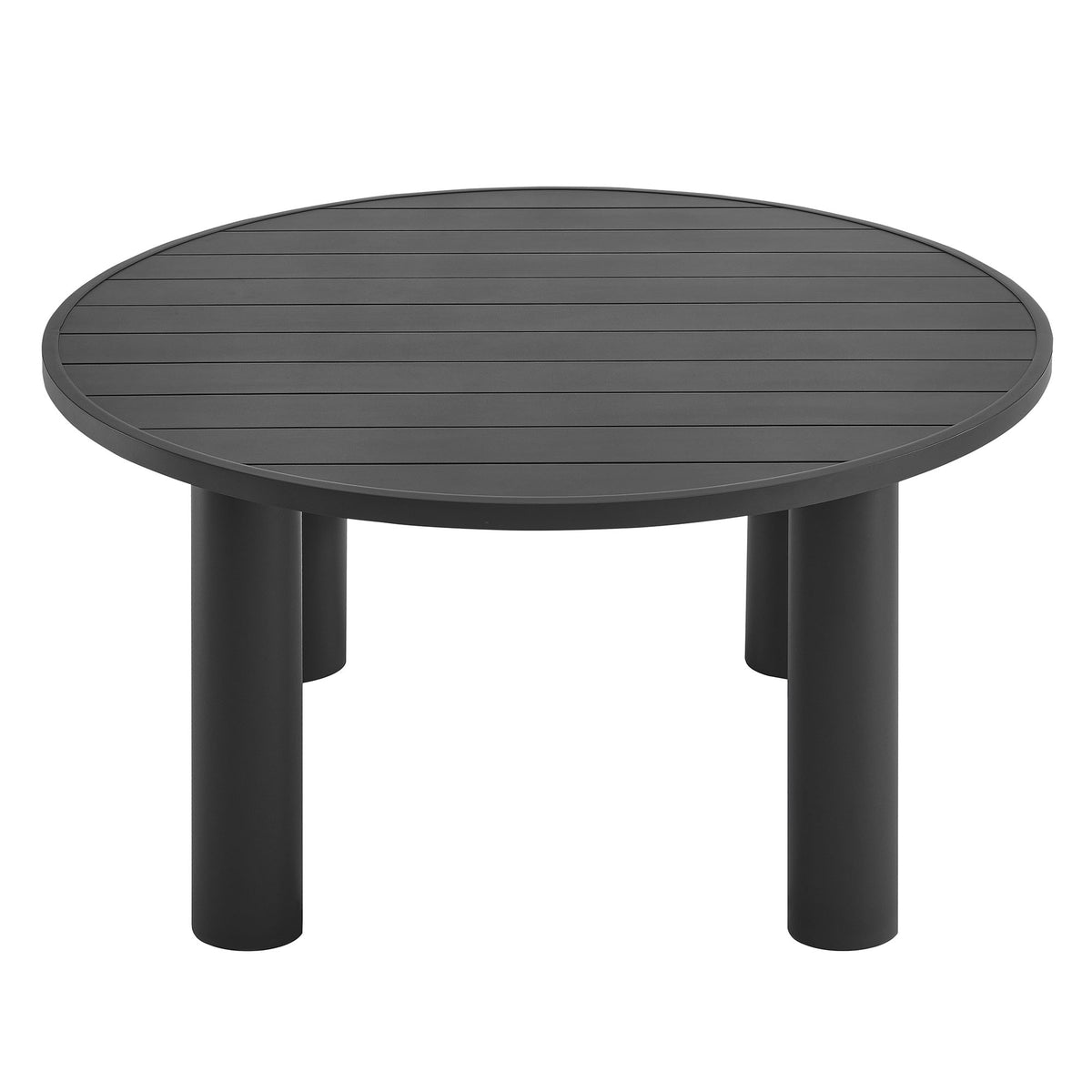 Nautica Outdoor Patio 60" Round Aluminum Dining Table - Graphite