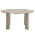 Nautica Outdoor Patio 60" Round Aluminum Dining Table - Taupe