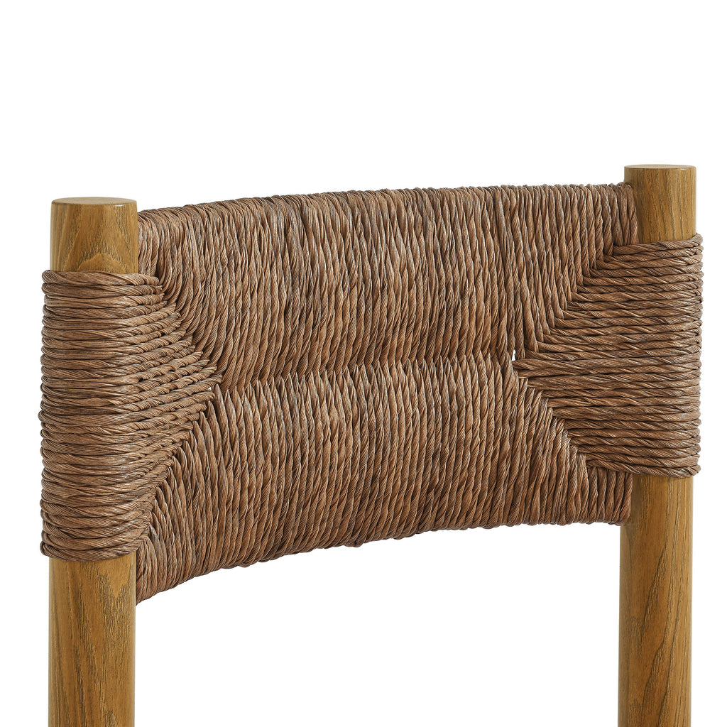 Parkland Outdoor Patio Rattan and Aluminum Dining Side Chairs Set of 2 - Natural