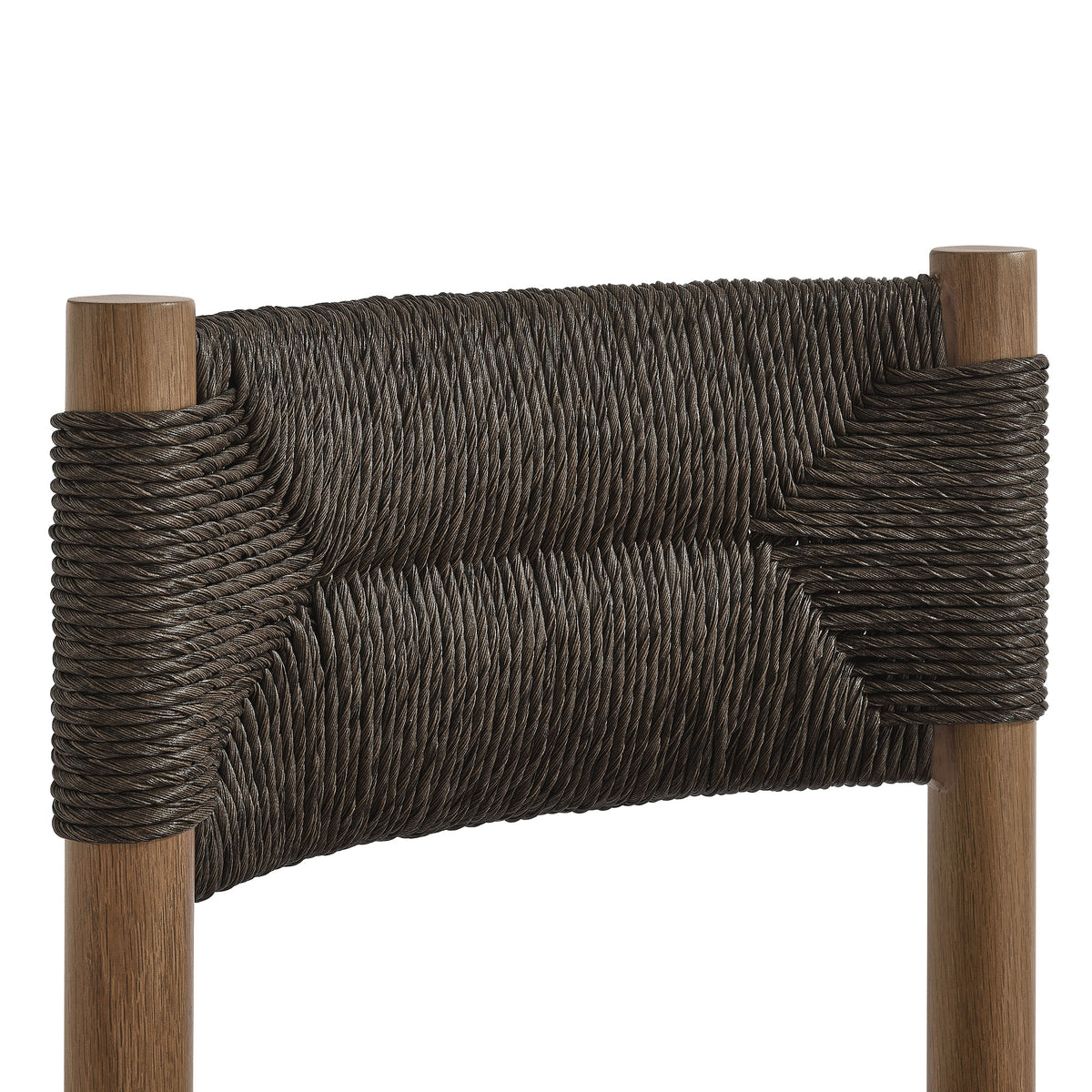 Parkland Outdoor Patio Rattan and Aluminum Dining Side Chairs Set of 2 - Walnut