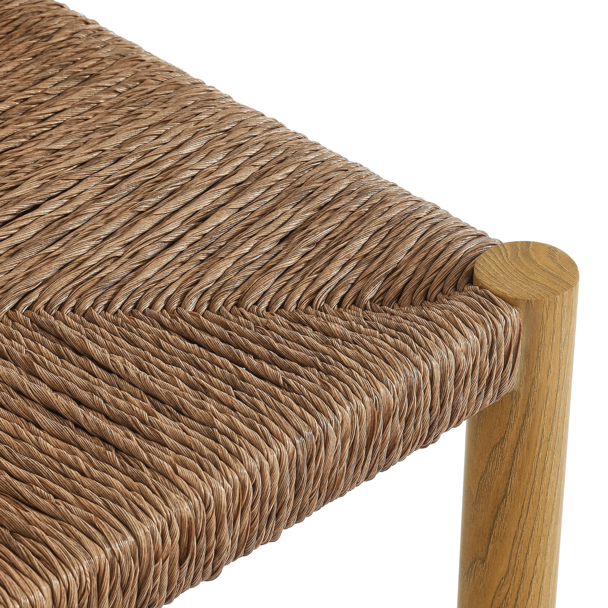 Parkland Outdoor Patio Rattan and Aluminum Counter Stools Set of 2 - Natural