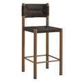 Parkland Outdoor Patio Rattan and Aluminum Counter Stools Set of 2 - Walnut