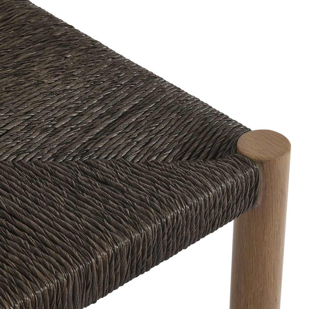 Parkland Outdoor Patio Rattan and Aluminum Counter Stools Set of 2 - Walnut