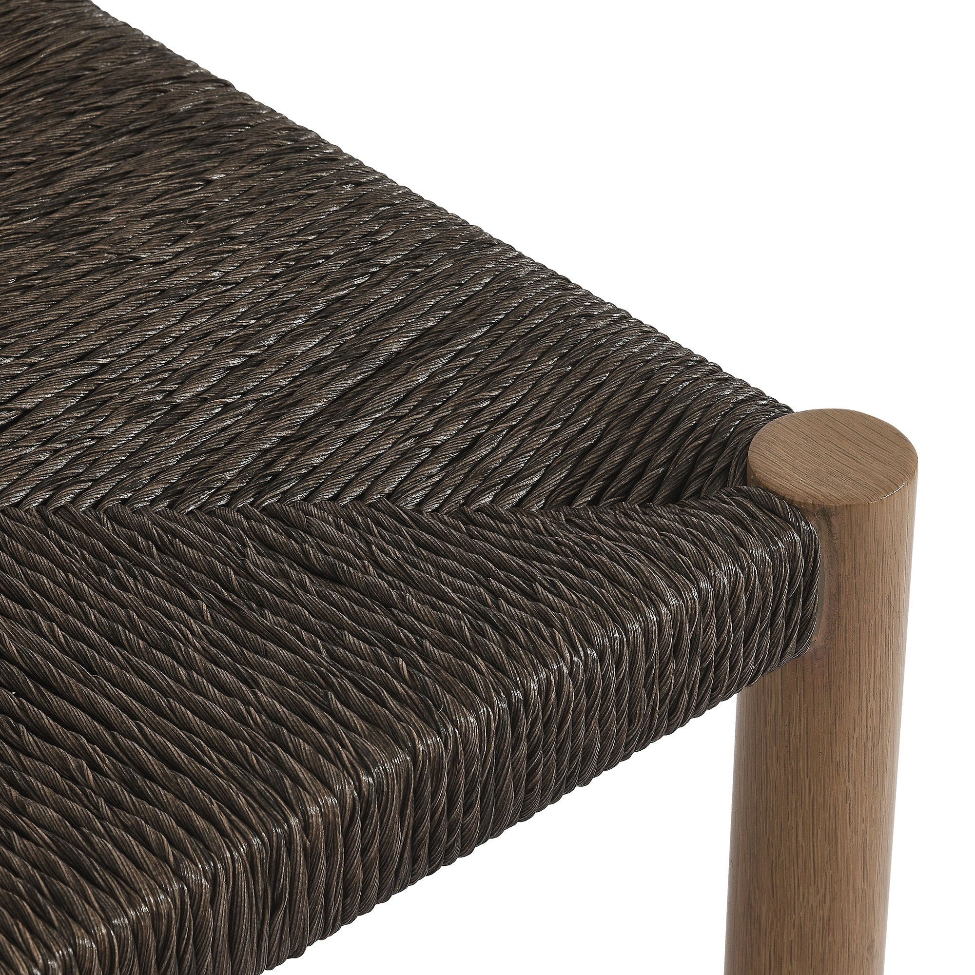 Parkland Outdoor Patio Rattan and Aluminum Counter Stools Set of 2 - Walnut