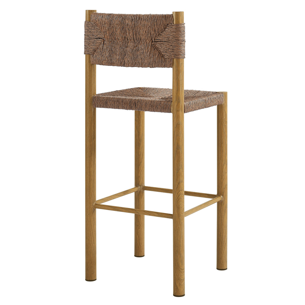 Parkland Outdoor Patio Rattan and Aluminum Bar Stools Set of 2 - Natural