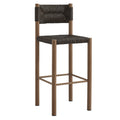 Parkland Outdoor Patio Rattan and Aluminum Bar Stools Set of 2 - Walnut
