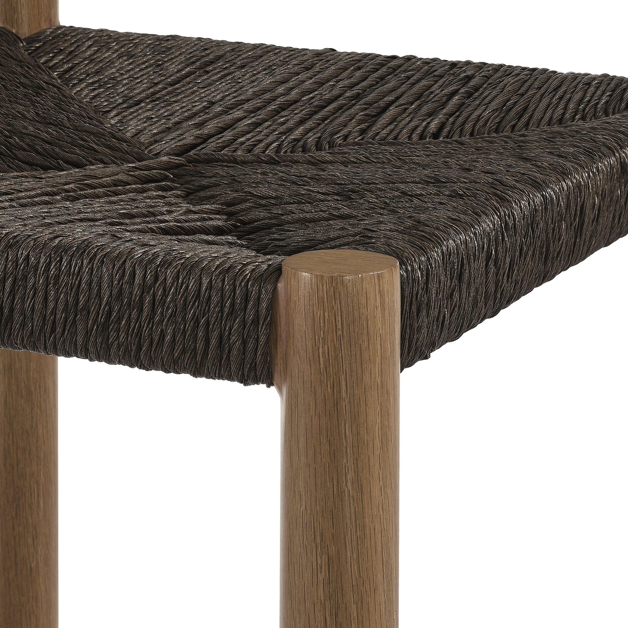 Parkland Outdoor Patio Rattan and Aluminum Bar Stools Set of 2 - Walnut
