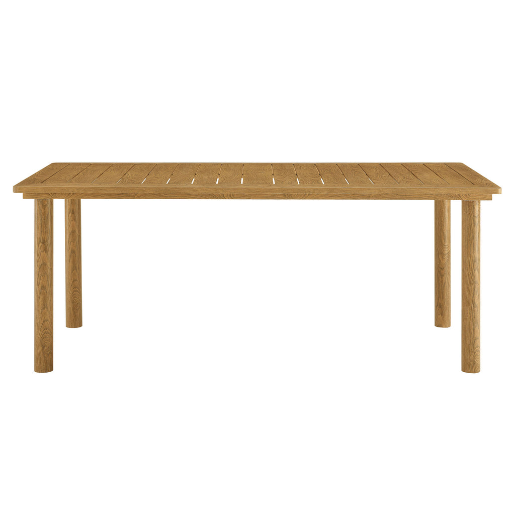 Parkland 76" Outdoor Patio Aluminum Dining Table - Natural