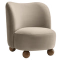 Monroe Performance Velvet Accent Chair - Taupe Walnut