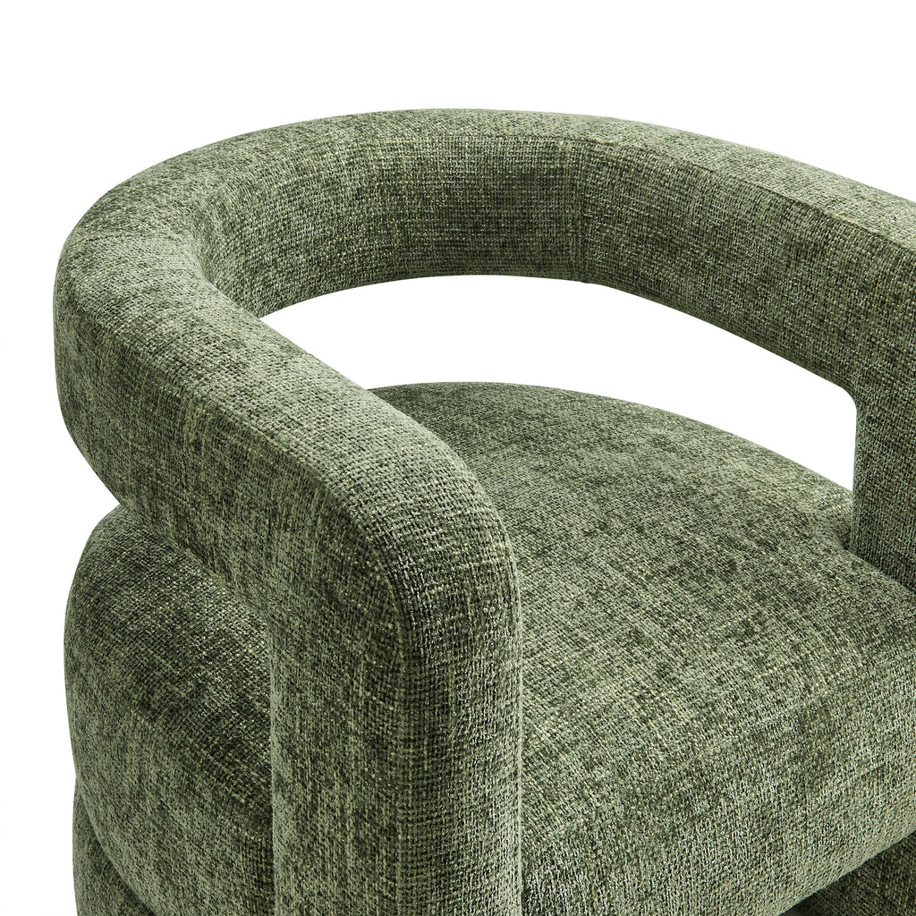 Jaylin Upholstered Chenille Accent Chair - Basil
