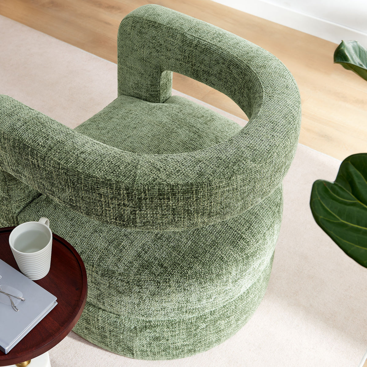 Jaylin Upholstered Chenille Accent Chair - Basil