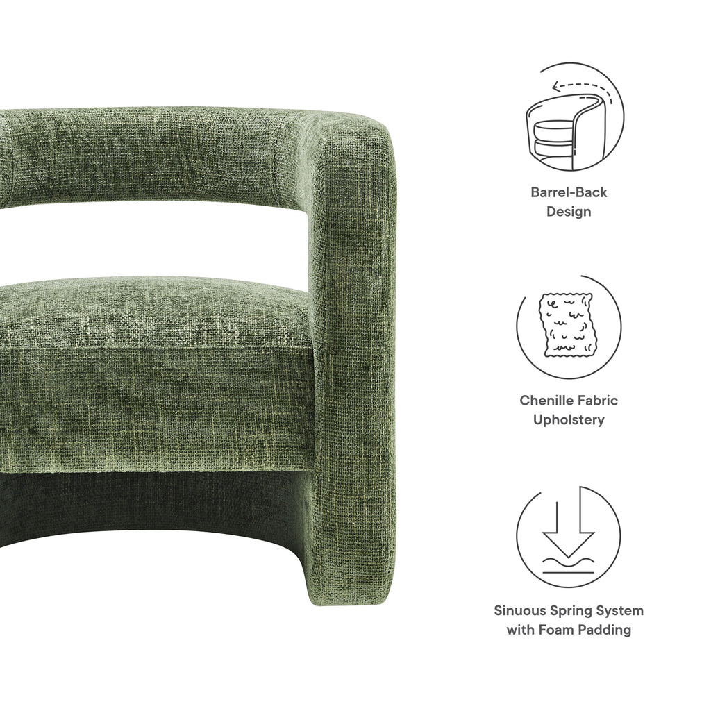 Jaylin Upholstered Chenille Accent Chair - Basil