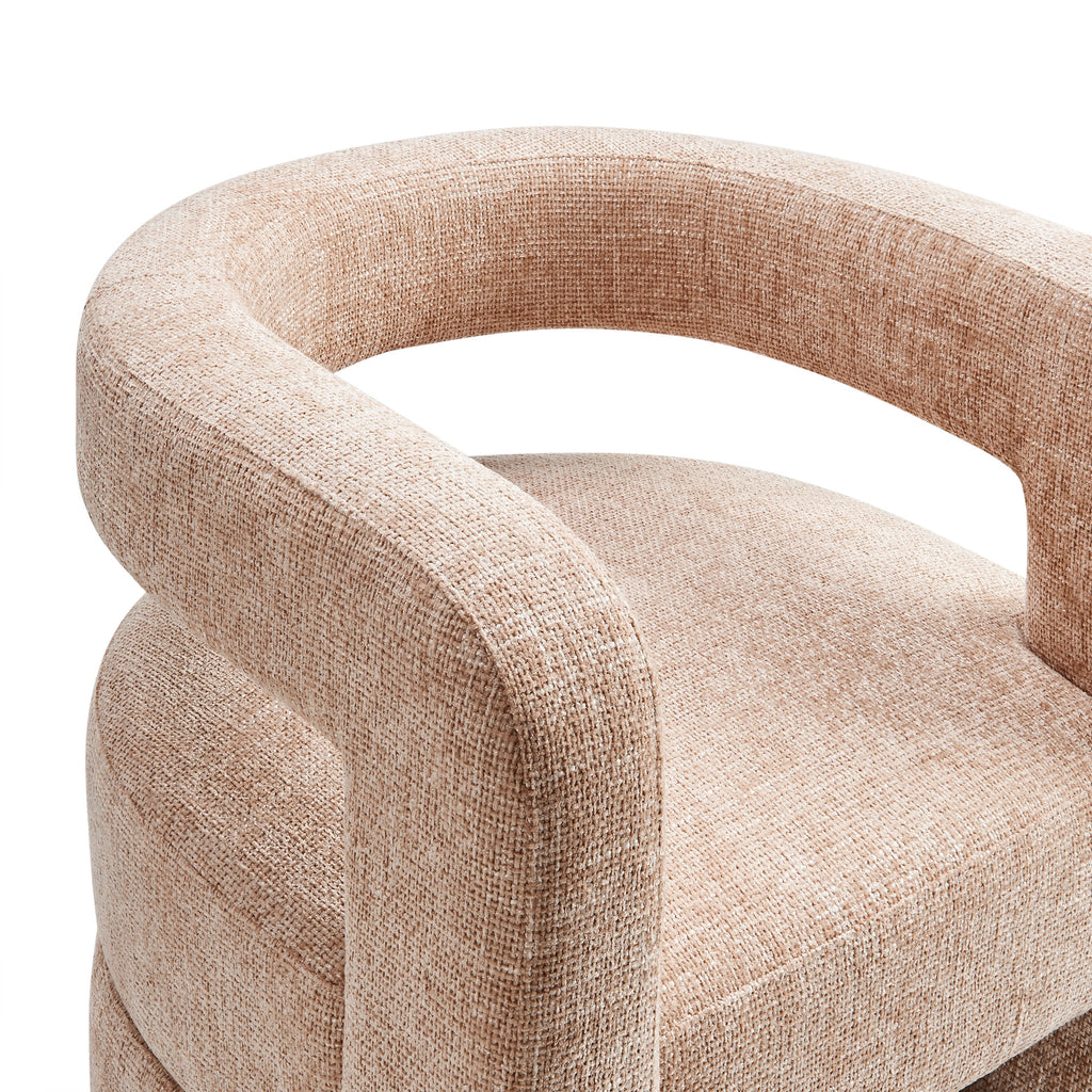 Jaylin Upholstered Chenille Accent Chair - Blush