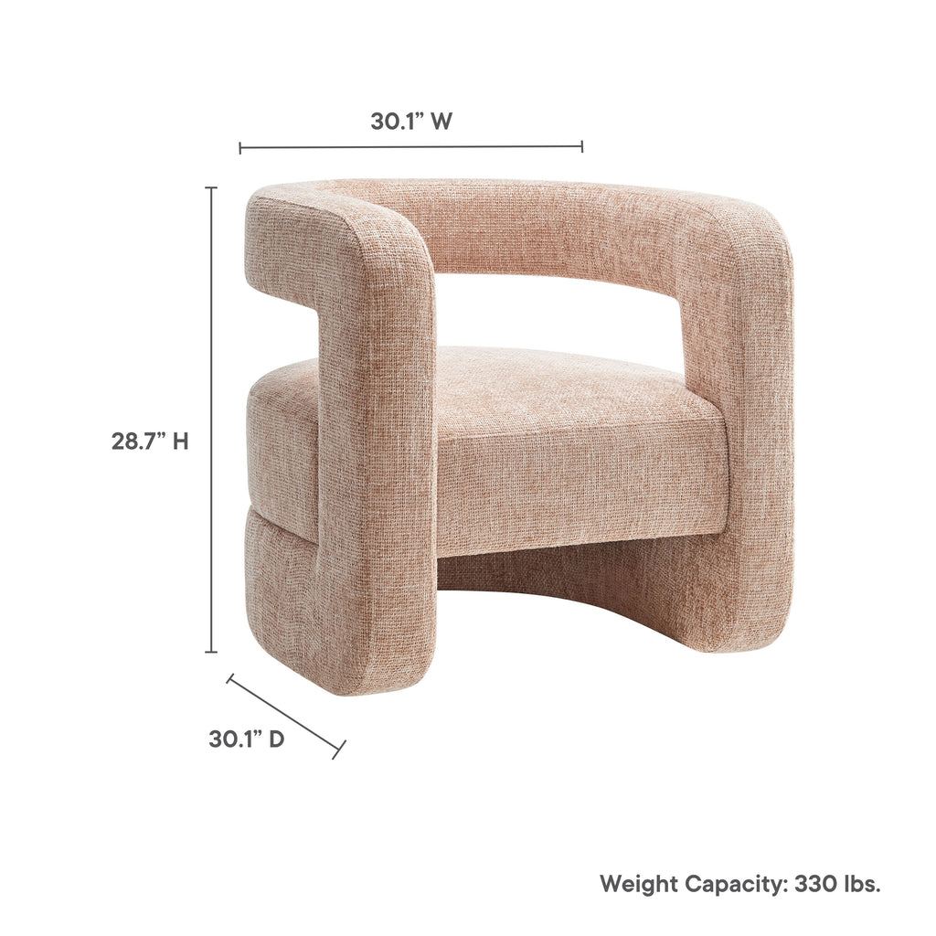 Jaylin Upholstered Chenille Accent Chair - Blush