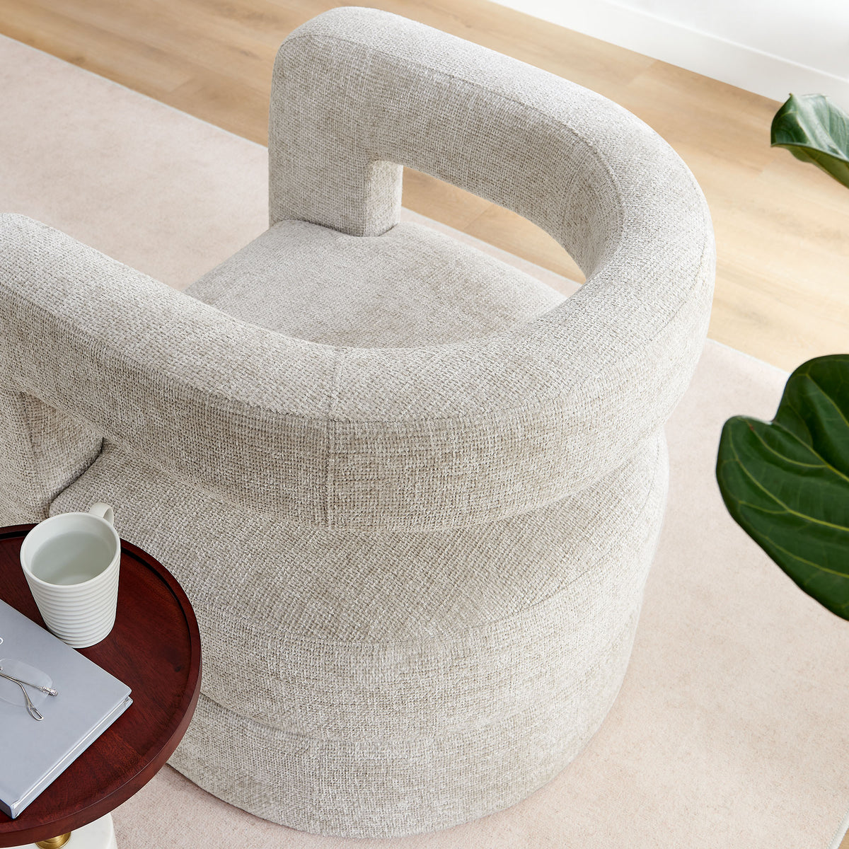 Jaylin Upholstered Chenille Accent Chair - Dove Gray