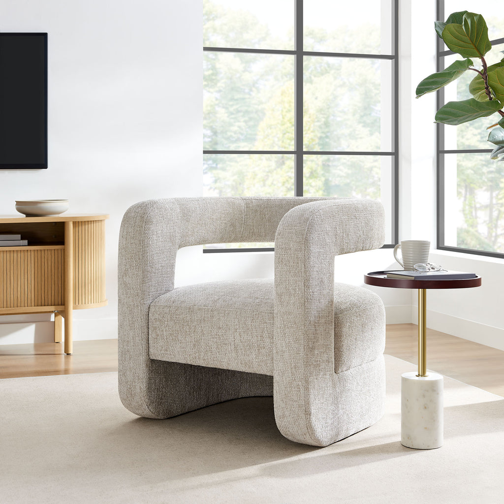 Jaylin Upholstered Chenille Accent Chair - Dove Gray
