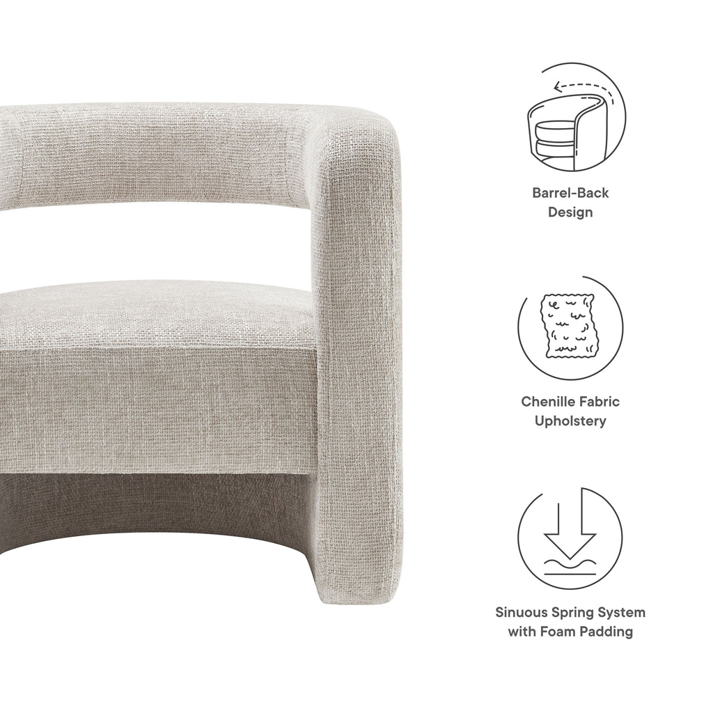 Jaylin Upholstered Chenille Accent Chair - Dove Gray