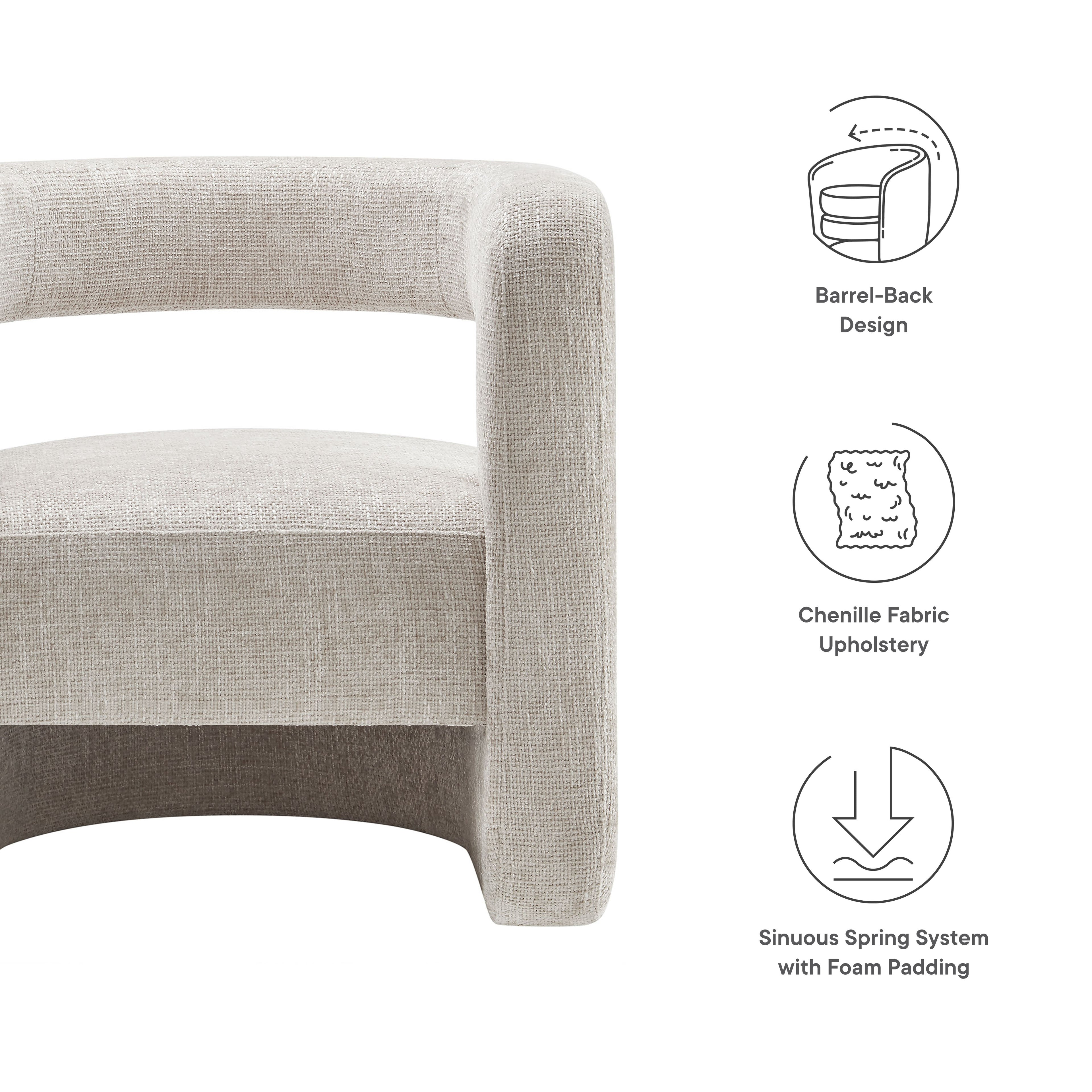 Jaylin Upholstered Chenille Accent Chair - Dove Gray