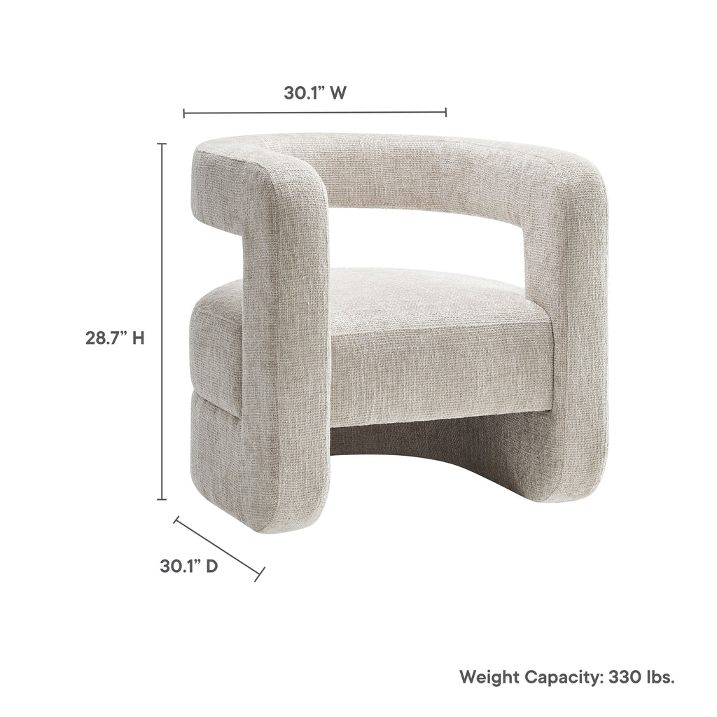 Jaylin Upholstered Chenille Accent Chair - Dove Gray