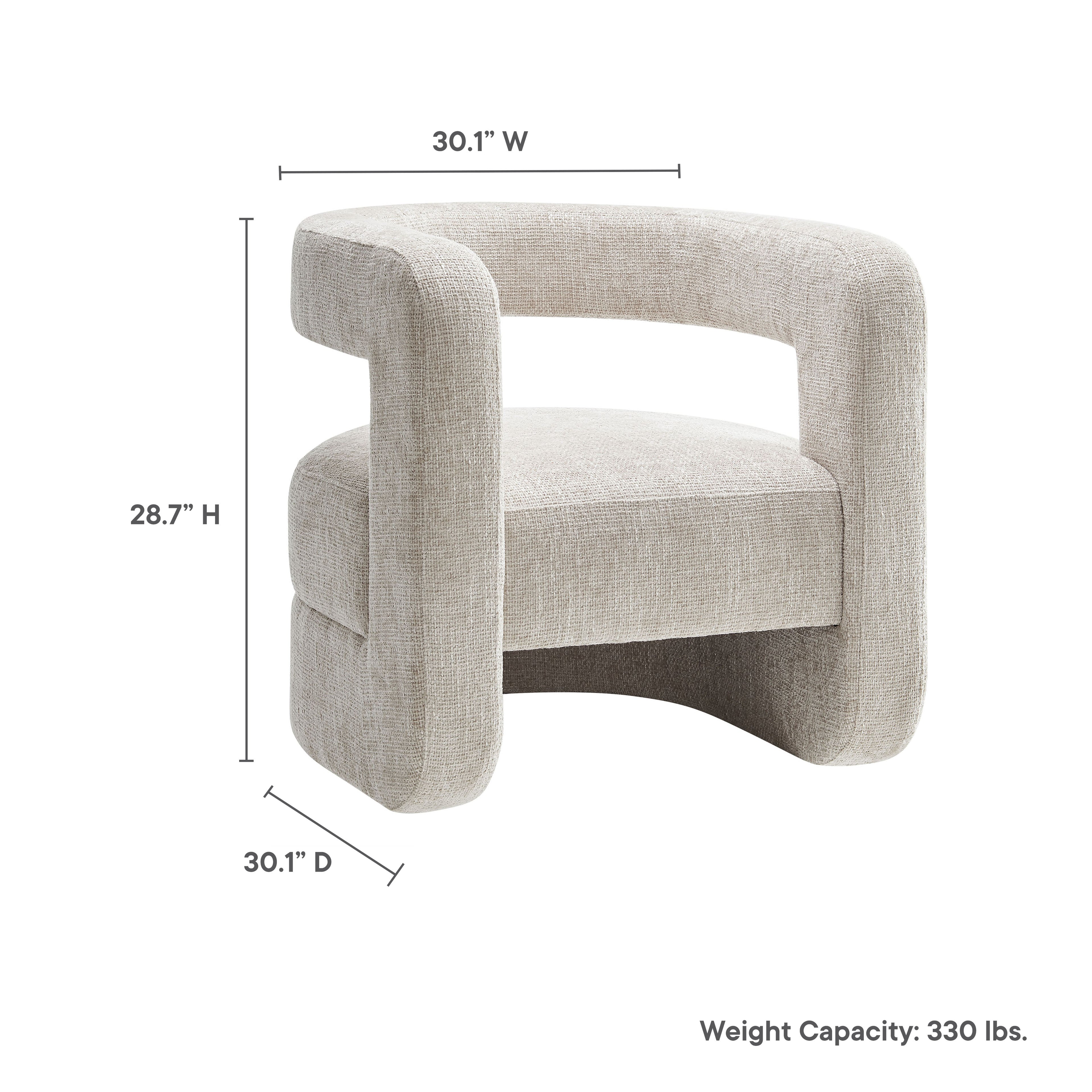 Jaylin Upholstered Chenille Accent Chair - Dove Gray